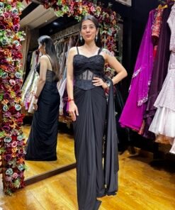 BLACK SHEESH MERMAID CORSET SET