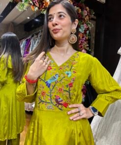 Alternative view of LIRIL PARROT DESIGNER CO-ORD SET WITH WORK ON PANTS