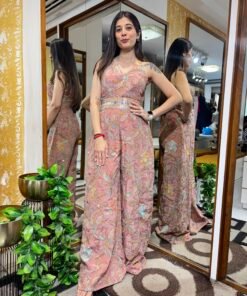 BLUSH SALMON PINK FLORA JUMPSUIT