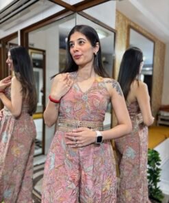 Alternative view of BLUSH SALMON PINK FLORA JUMPSUIT