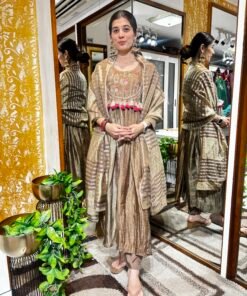 ZEENAT COPPER GOLD STYLISH SUIT WITH DUPATTA