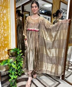 Alternative view of ZEENAT COPPER GOLD STYLISH SUIT WITH DUPATTA