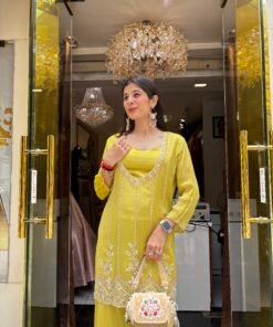 Alternative view of LIRIL YELLOW BOTTOM PAIRED WITH OVER DO STYLISH TOP