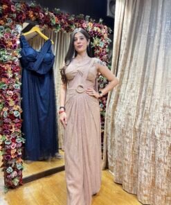 GEN Z GOLD DRAMATIC READY TO WEAR DRAPE SAREE
