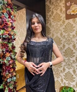 Alternative view of ZOYA BLACK MERMAID SKIRT WITH CORSET & DRAPE